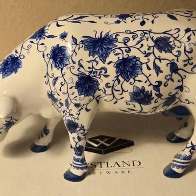 Cow Parade Blue & White Cow