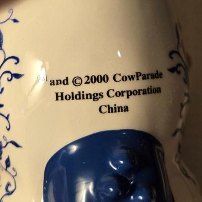 Cow Parade Blue & White Cow