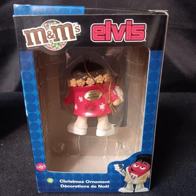 2 M&M'S ELVIS ORNAMENTS