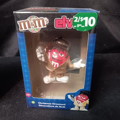 2 M&M'S ELVIS ORNAMENTS