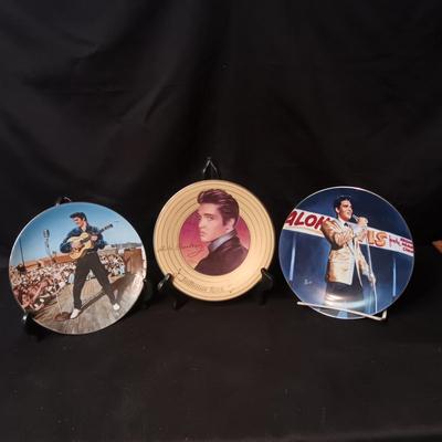 3 ELVIS COLLECTOR'S PLATES