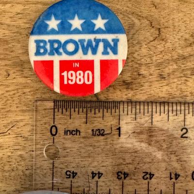 Brown in 1980 pin