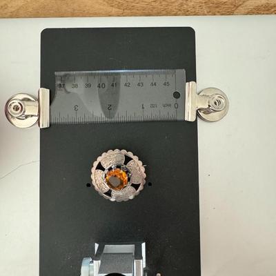 Sterling pin with center stone