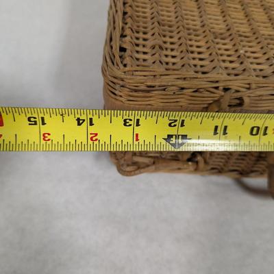 Antique Rattan Picnic Basket