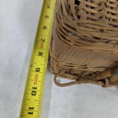 Antique Rattan Picnic Basket