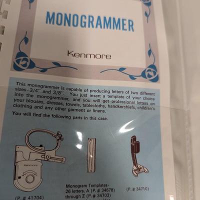 Kenmore Accessories & Buttonholer Pattern Cams Monogrammer & Templates