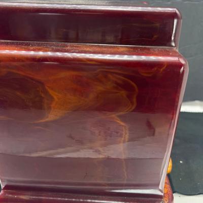 Addison Model 5D Red & Butterscotch Marbled Catalin 'Courthouse' Tube Radio