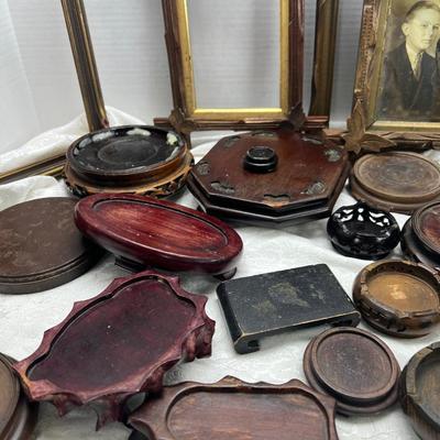 Japan China Rosewood displays, Antique frames