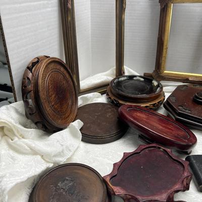 Japan China Rosewood displays, Antique frames