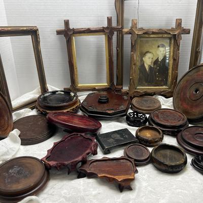 Japan China Rosewood displays, Antique frames