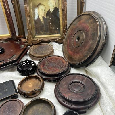 Japan China Rosewood displays, Antique frames