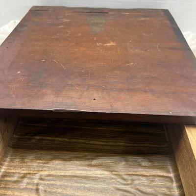 Tabletop dark wood drawer