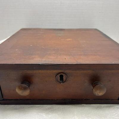 Tabletop dark wood drawer