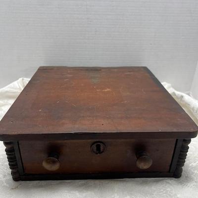 Tabletop dark wood drawer