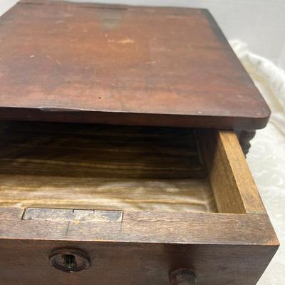 Tabletop dark wood drawer