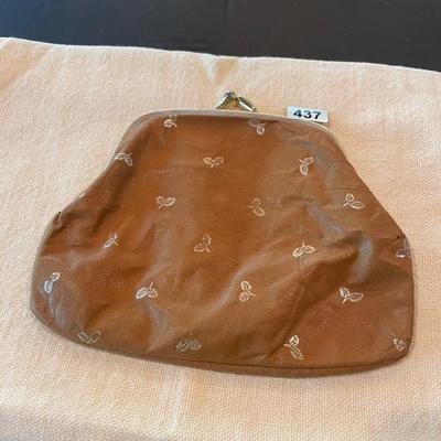 Leather-made in West Germany-coin purse