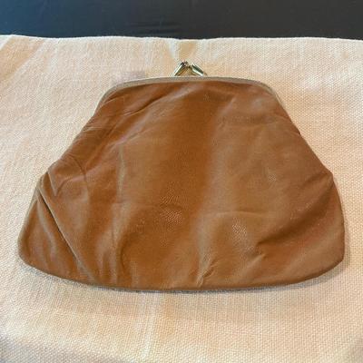 Leather-made in West Germany-coin purse