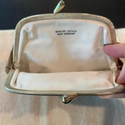 Leather-made in West Germany-coin purse