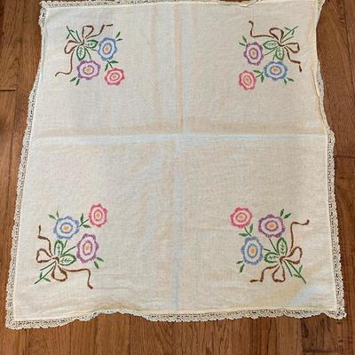 Small hand made table covering