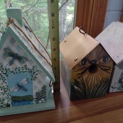 Set of Three Custom-Built Bird Houses