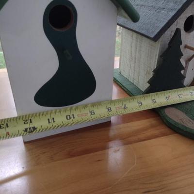 Pair of Custom-Built Golf Themed Bird Houses