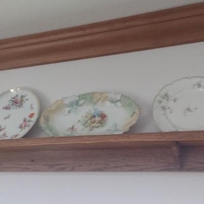 Assortment of Antique Ceramic English and European Serving Plates