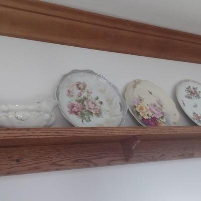 Assortment of Antique Ceramic English and European Serving Plates