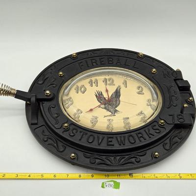Cast Iron Fireball Stoveworks Clock
