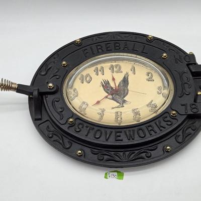 Cast Iron Fireball Stoveworks Clock