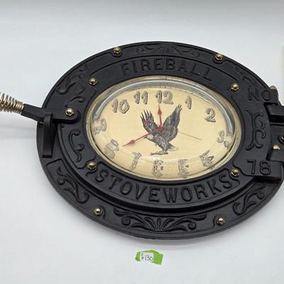 Cast Iron Fireball Stoveworks Clock