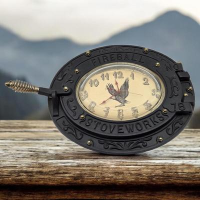 Cast Iron Fireball Stoveworks Clock