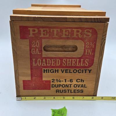 Peters Wooden Ammo Box