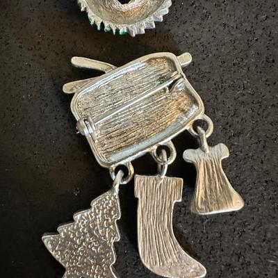 Vintage holiday Brooches
