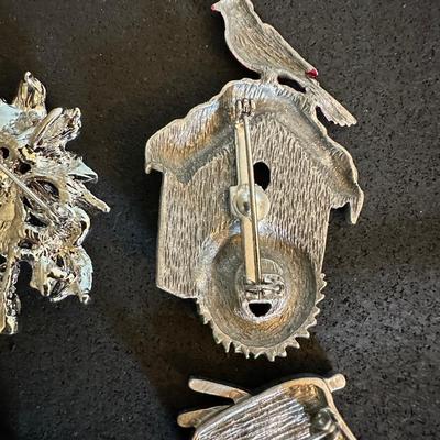 Vintage holiday Brooches