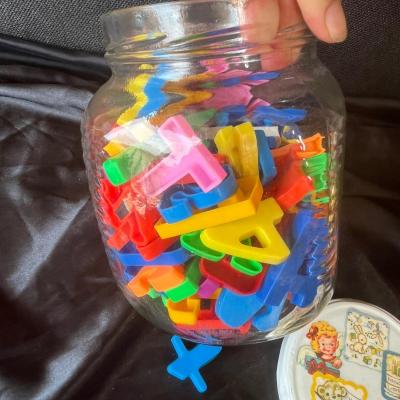 2 jars Magnetic letters
