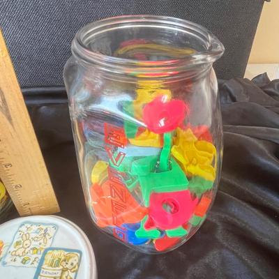 2 jars Magnetic letters