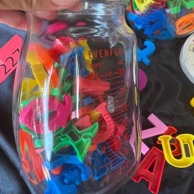 2 jars Magnetic letters