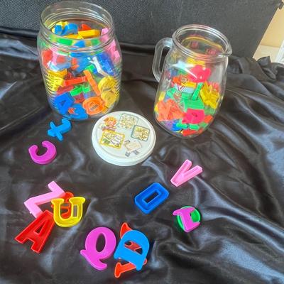 2 jars Magnetic letters