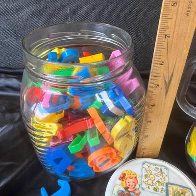 2 jars Magnetic letters