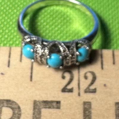 Sterling & stone ring
