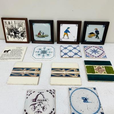 Tiles From Holland Lot Of 13