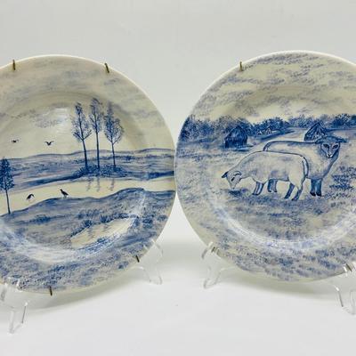 Two Hand painted Joyce Plates