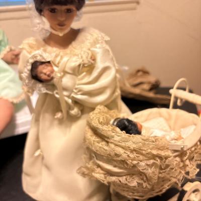 Mother with two babies and