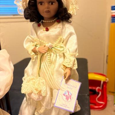 Three fancy dressed dolls J Misa Collection