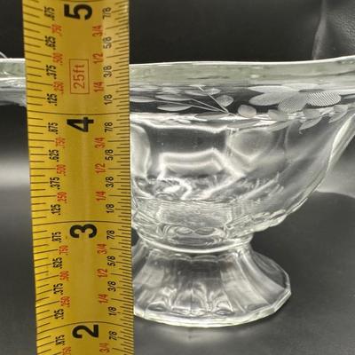 Vintage Indiana Glass Double Fleur de Lis (2)