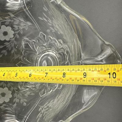 Vintage Indiana Glass Double Fleur de Lis (2)