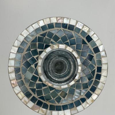 Mosaic Glass Decorative Jar w/ Lid