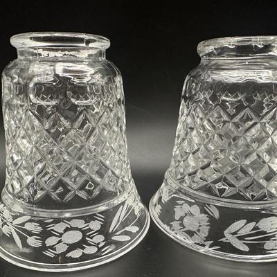 Vintage Glass Pendant Lamp Shades (4)