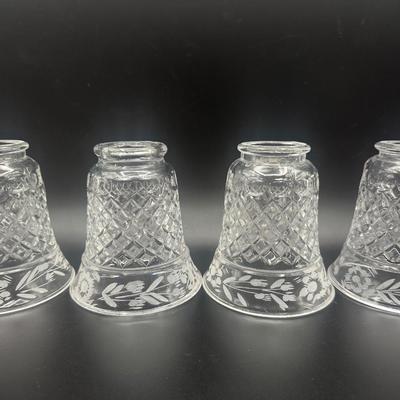 Vintage Glass Pendant Lamp Shades (4)