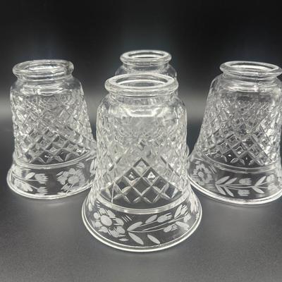 Vintage Glass Pendant Lamp Shades (4)